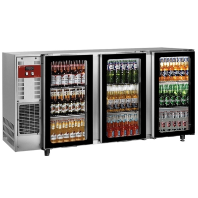 Refroidisseur de bouteilles, acier inox, 3 portes vitrées, 579 Lt. TAVX/3G-R2